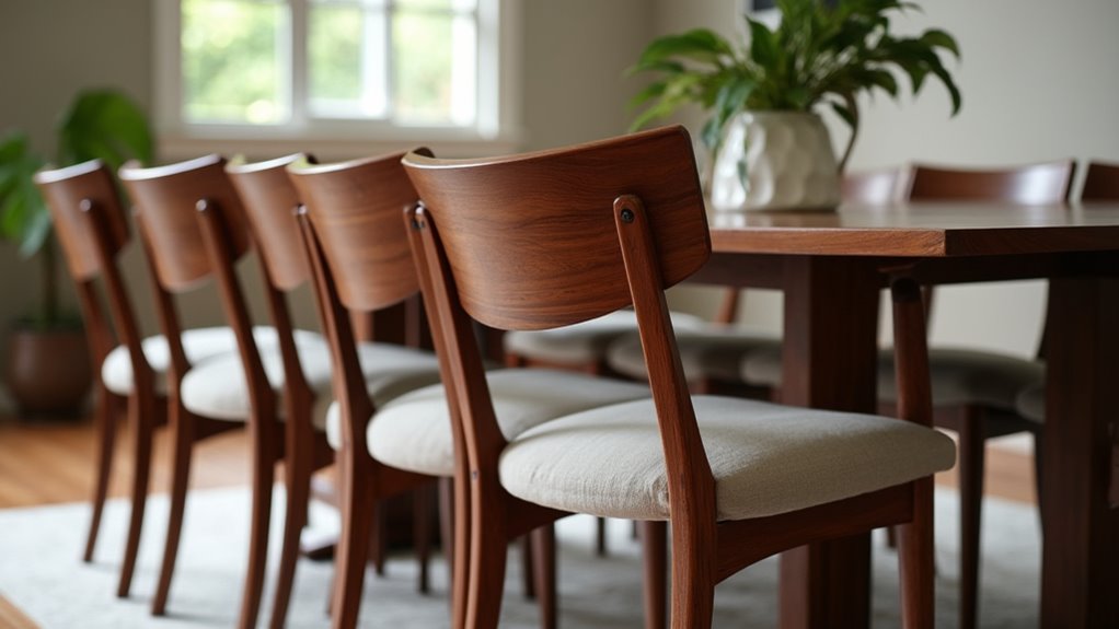 elegant solid walnut armchair