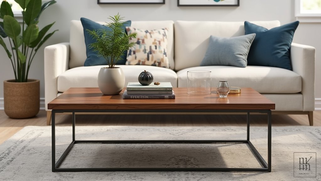 elegant solid wood coffee table