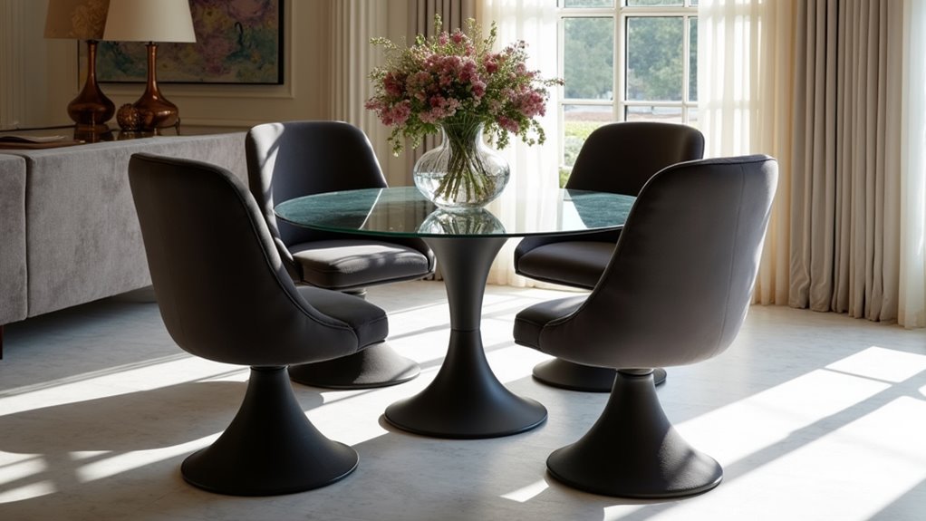 elegant swivel velvet chair