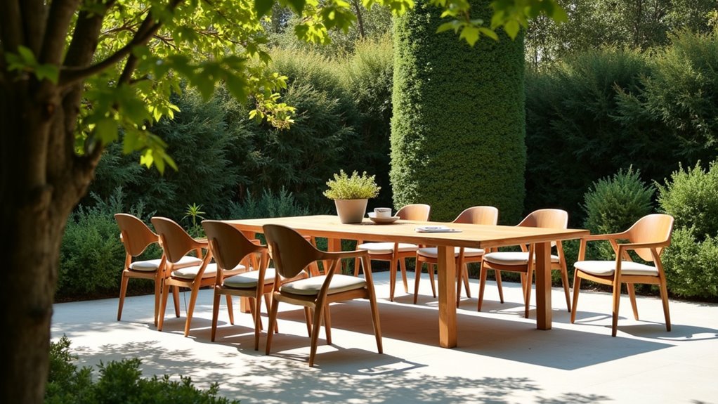 elegant teak outdoor chair