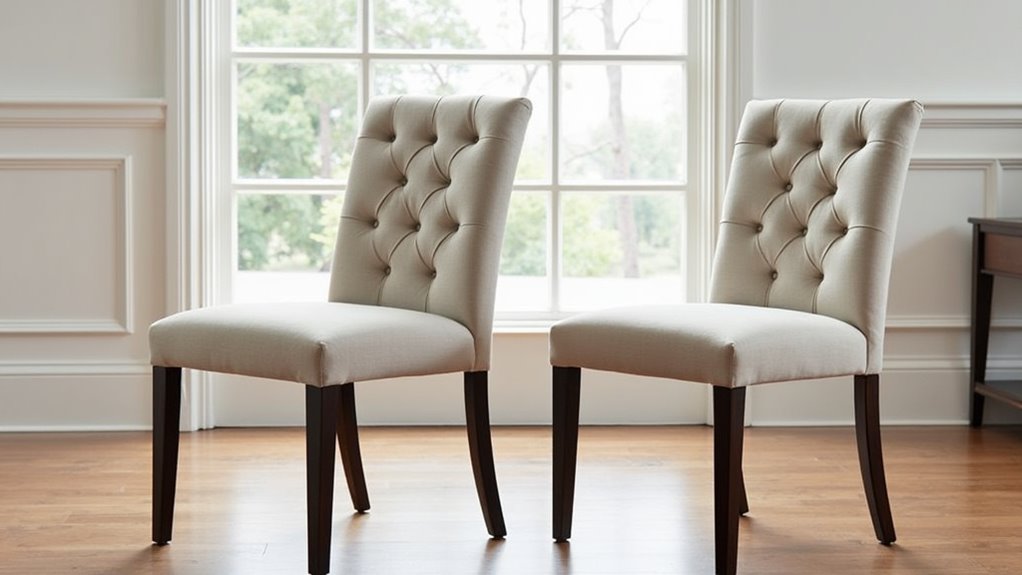 elegant tufted dining chairs