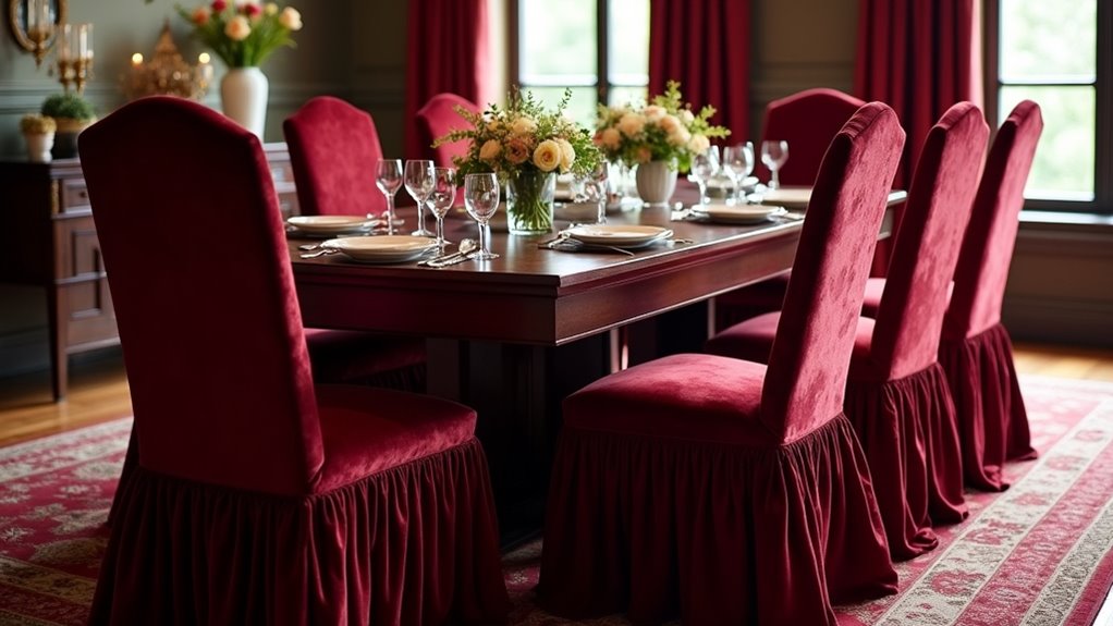 elegant velvet chair covers