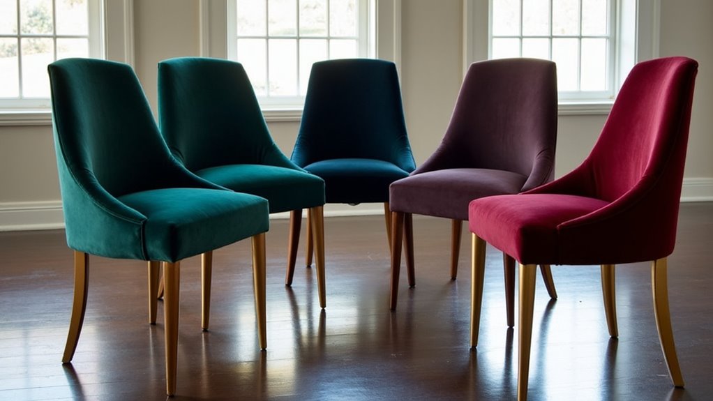 elegant velvet chair design