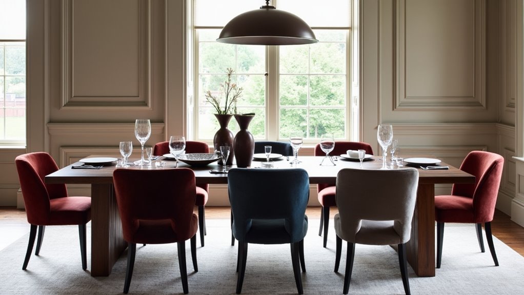 elegant velvet chair sets