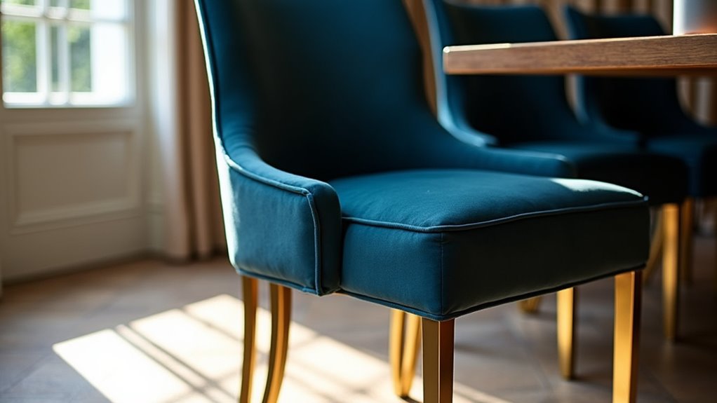elegant velvet dining chair