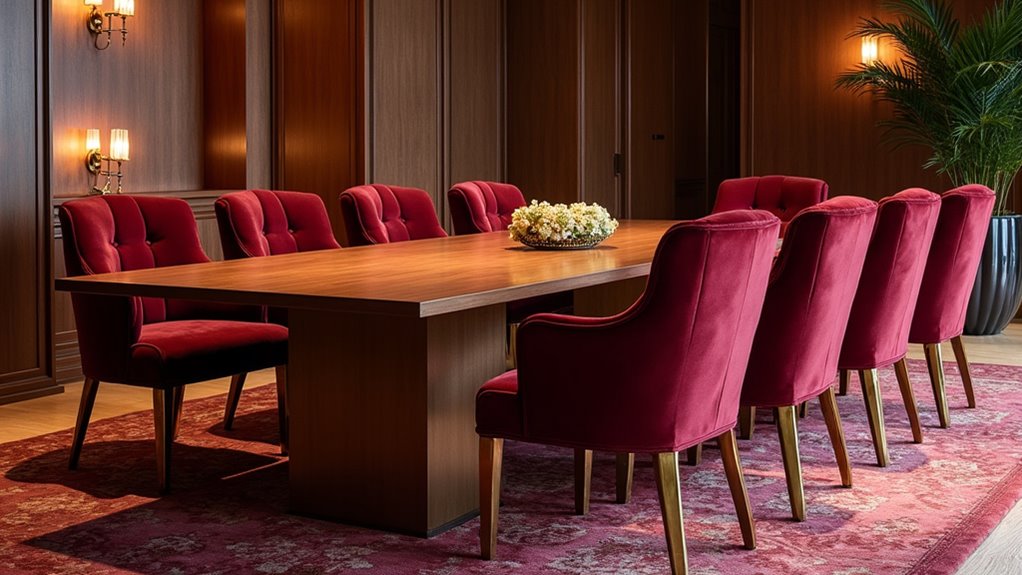 elegant velvet dining chair