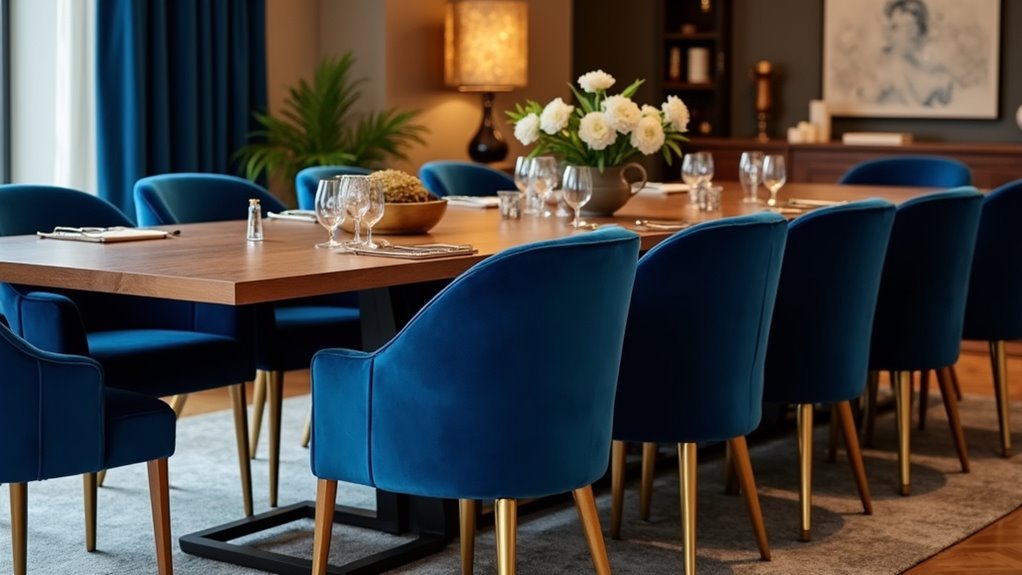 elegant velvet dining chair