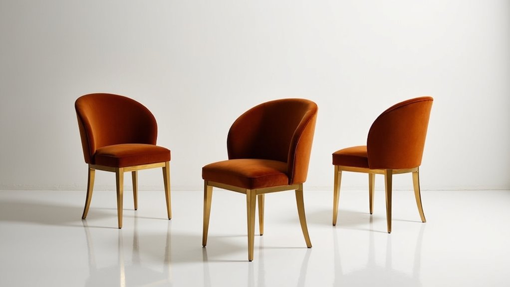 elegant velvet dining chair