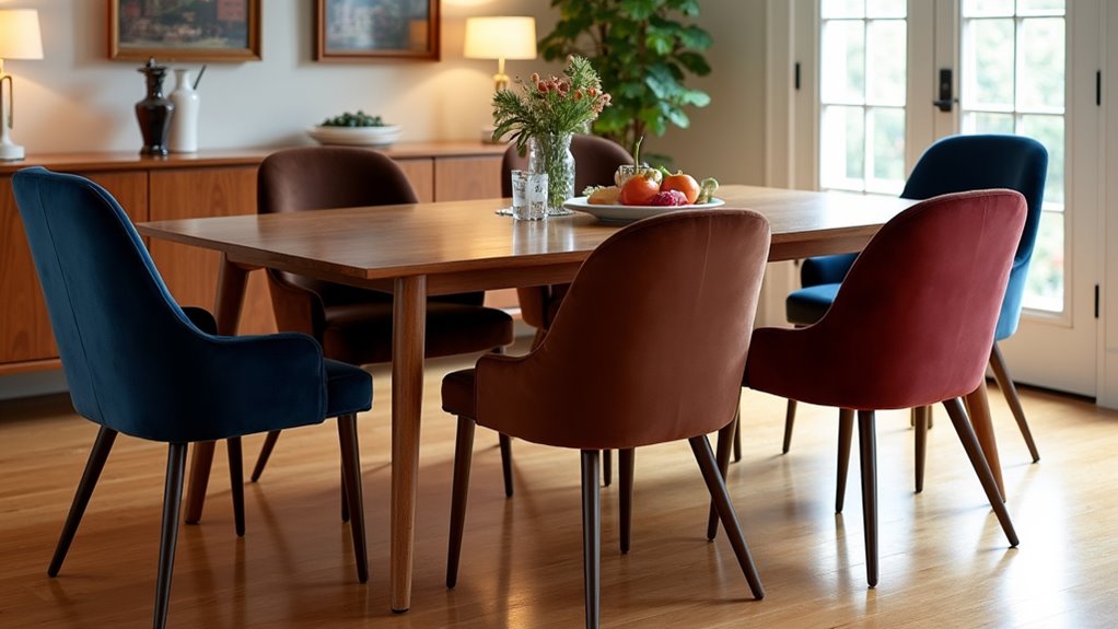 elegant velvet dining chair