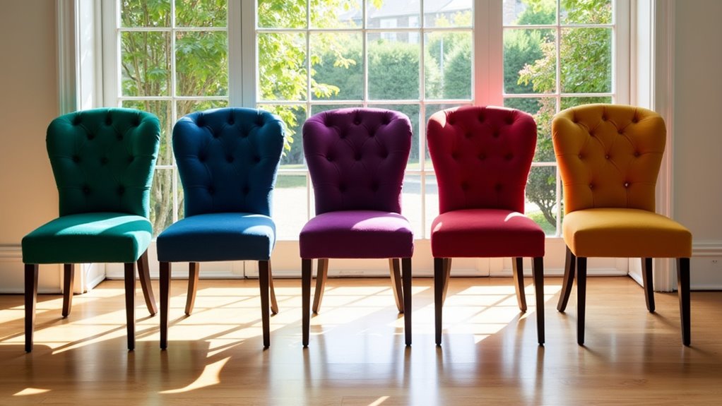elegant velvet dining chairs