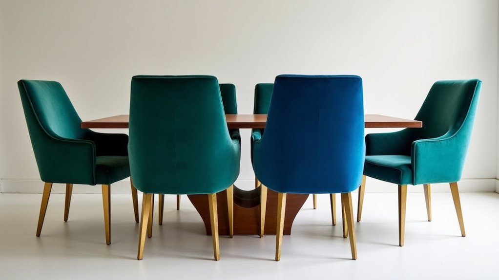 elegant velvet dining chairs