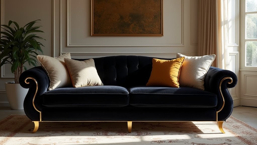 elegant versatile black sofa