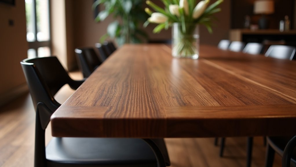 elegant walnut dining table