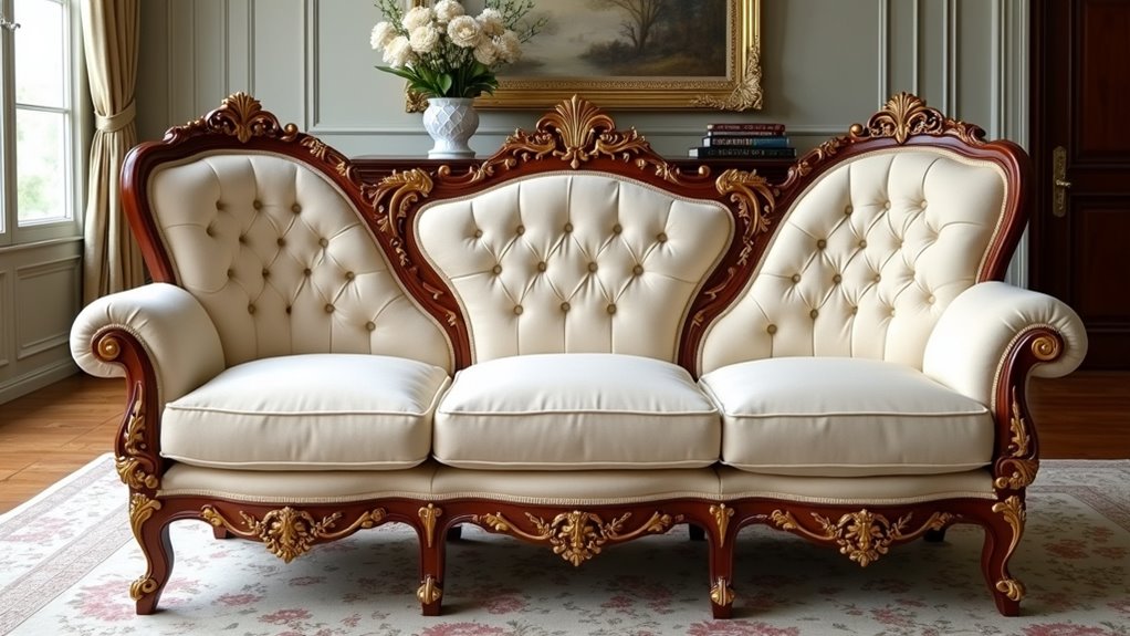 elegant wooden sofa sets