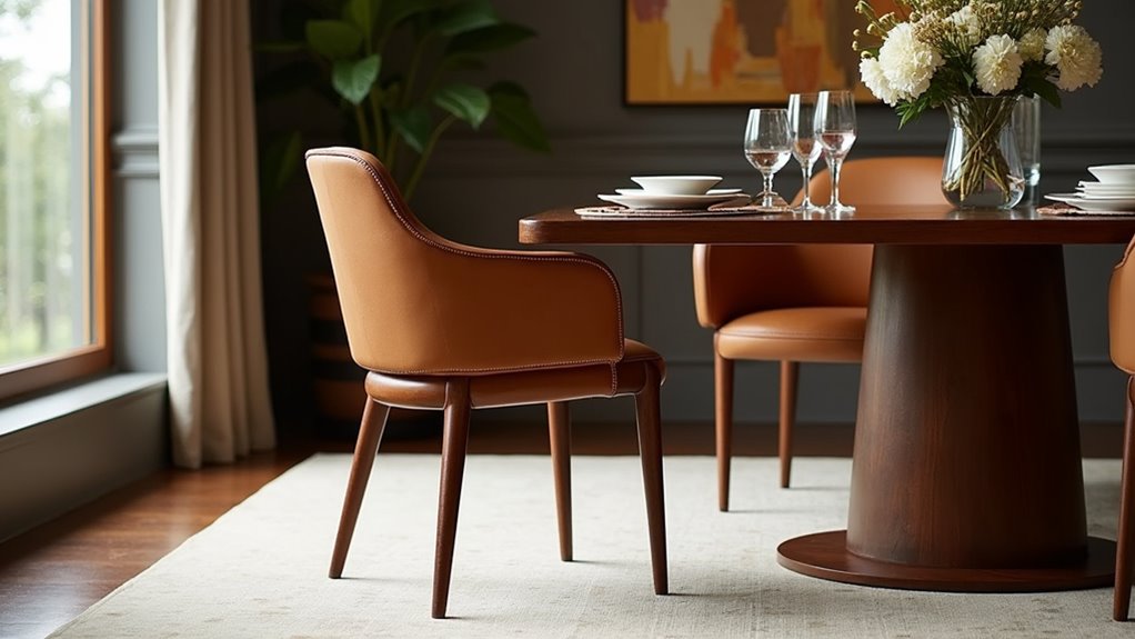 elegant woven leather chair