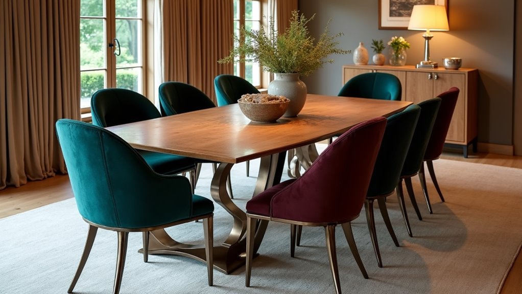 elevated sculptural dining chairs