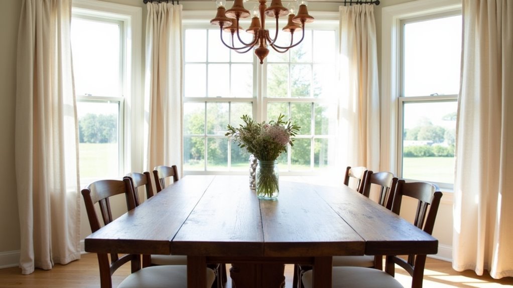 farmhouse dining table elegance