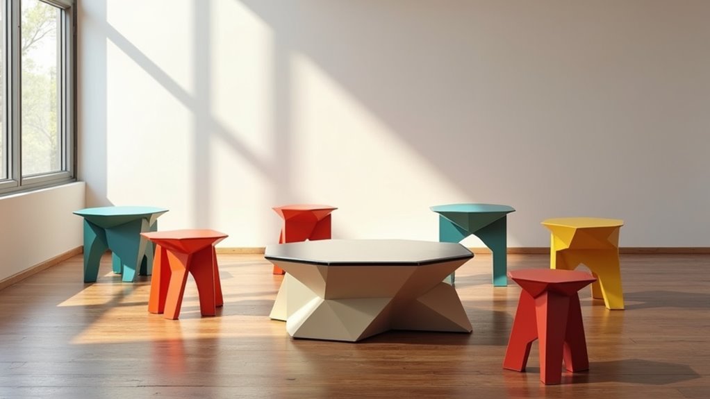 functional geometric nesting tables