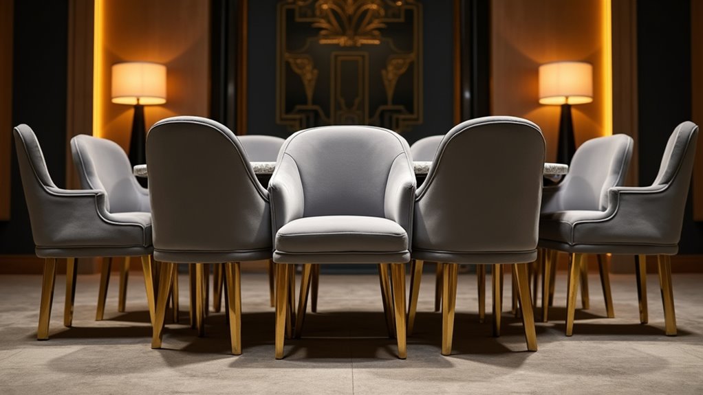glamorous geometric dining chairs