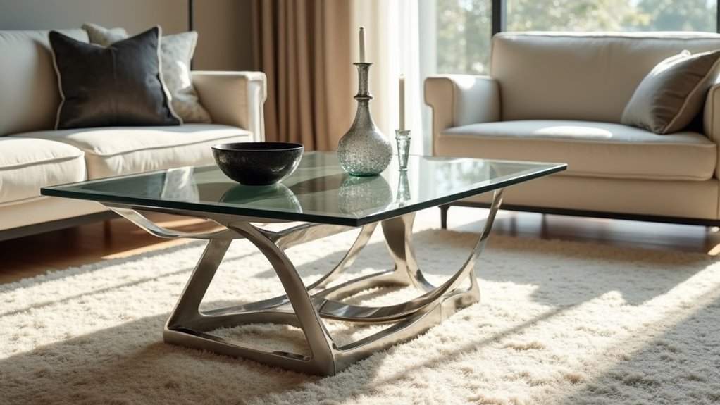 glass and metal elegance