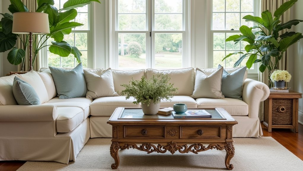 hamptons style coffee tables