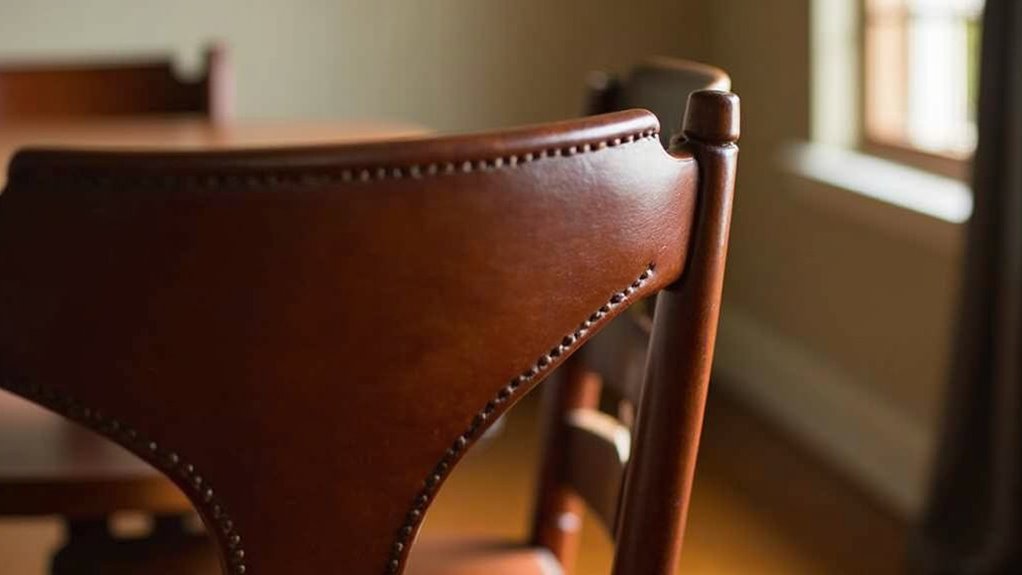 handcrafted leather dining chairs