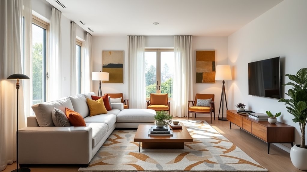 harmonious sectional furniture arrangement