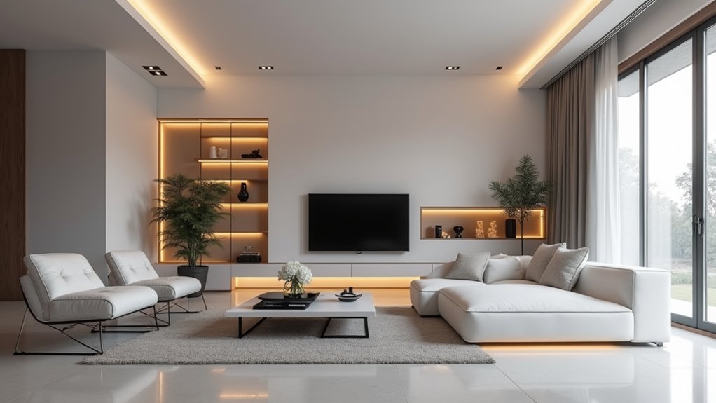 hidden linear recessed led lighting