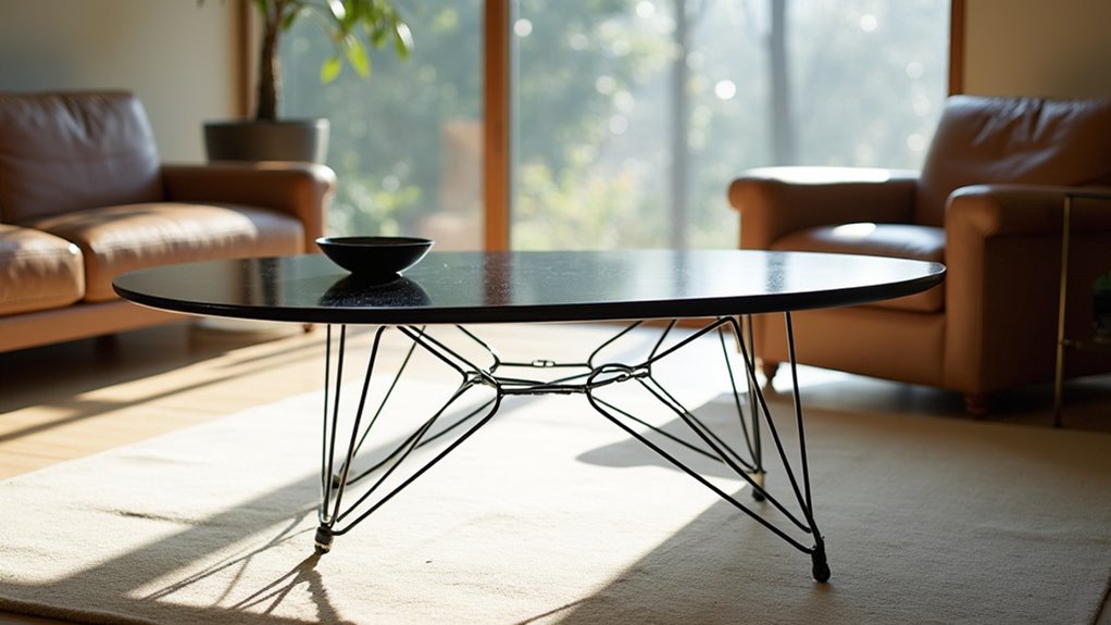 iconic mid century elliptical table