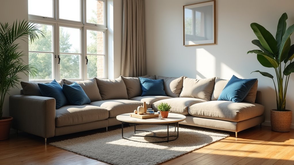 ideal l shaped sofa arrangement