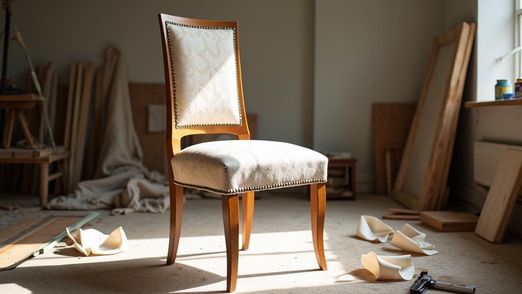 impeccable upholstered chair finishing