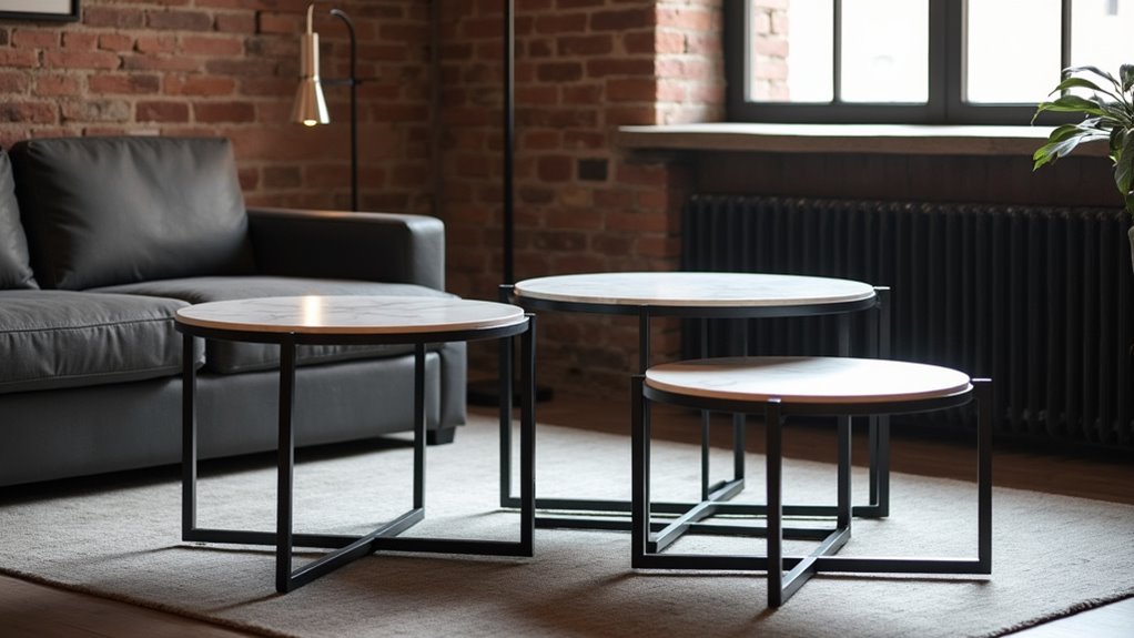 industrial metal nesting tables