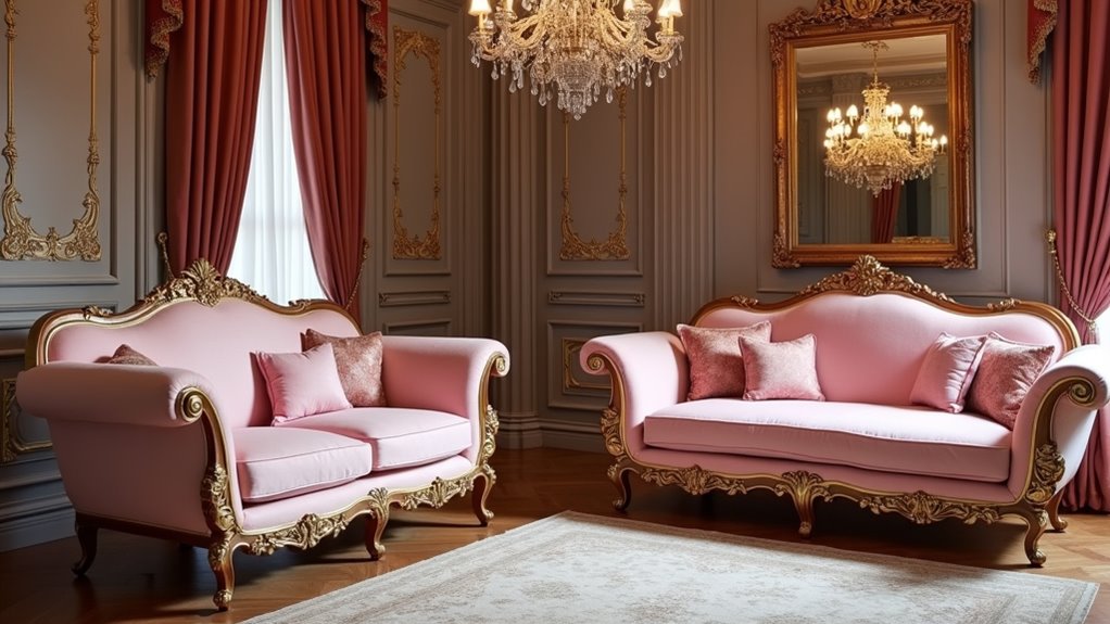 italian luxury pink sofas
