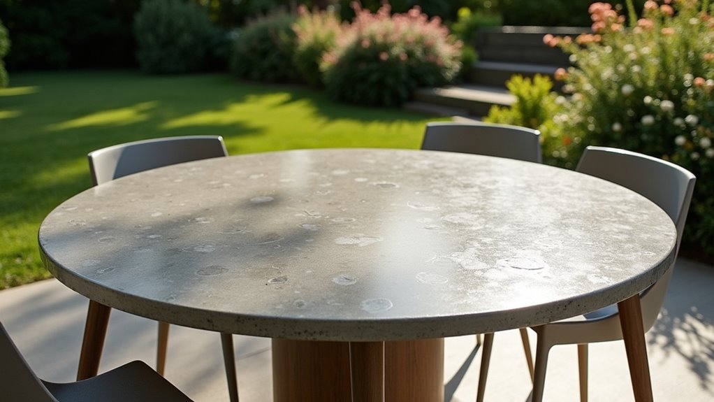 lightweight concrete dining table