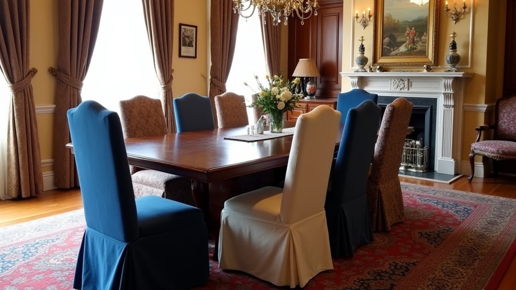 long back dining chair covers