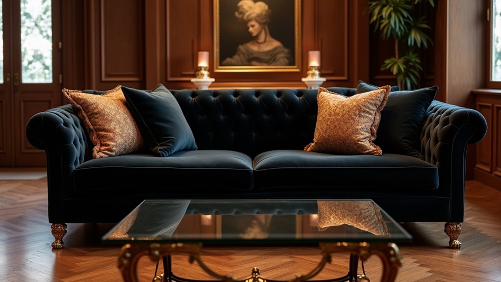 luxurious black velvet comfort