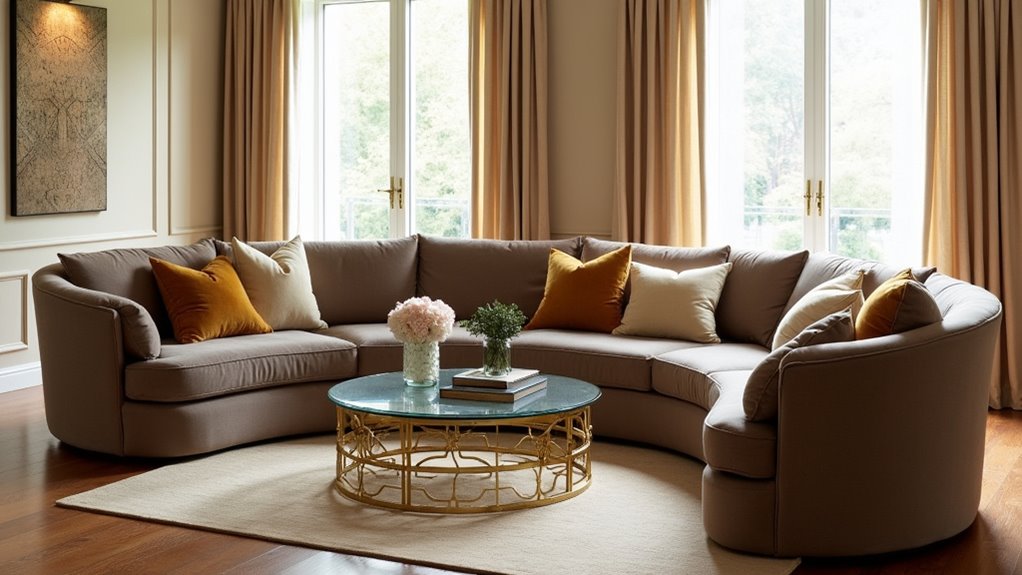 luxurious customizable round sofa