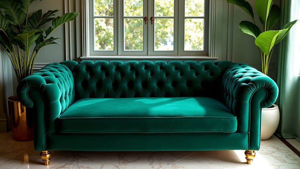 luxurious delicate velvet upholstery