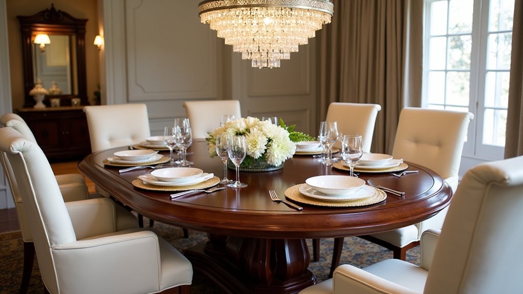 luxurious extending dining table