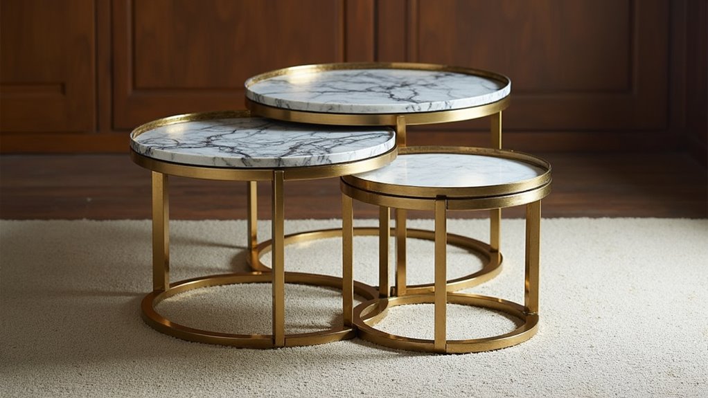 luxurious marble and bronze