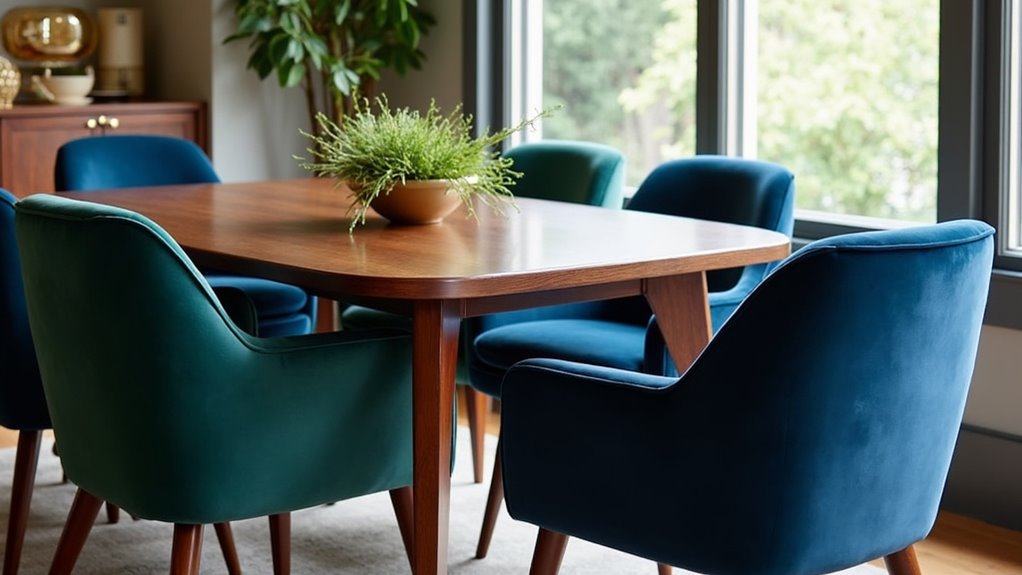 luxurious mid century dining set