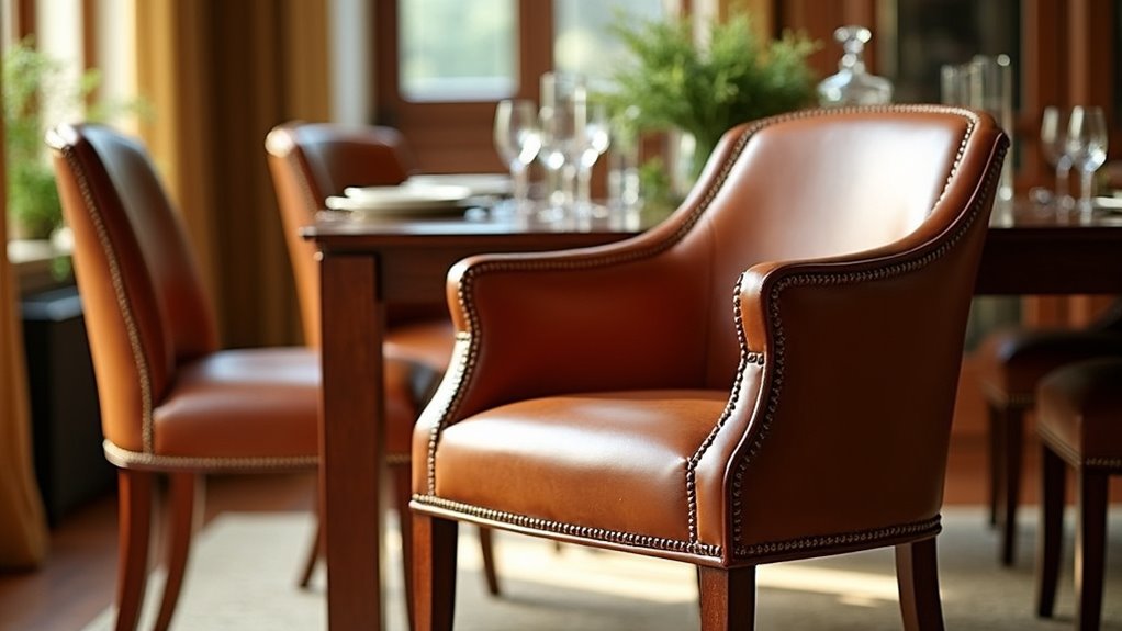 luxurious tobacco leather chair