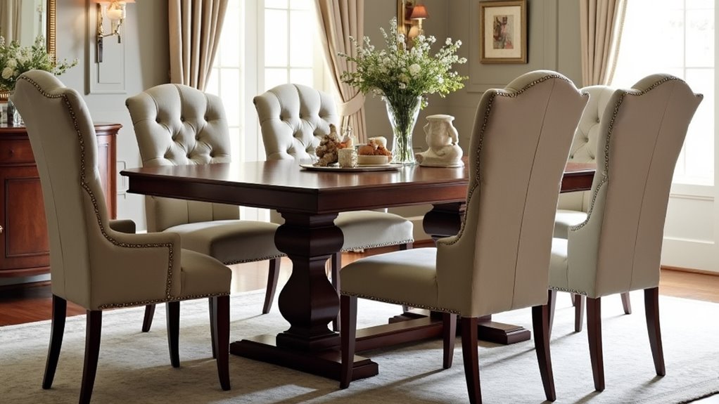 luxurious tufted dining chair