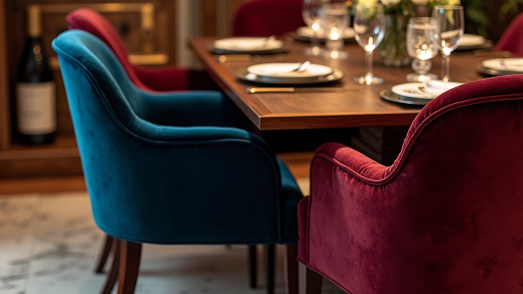 luxurious velvet chair covers