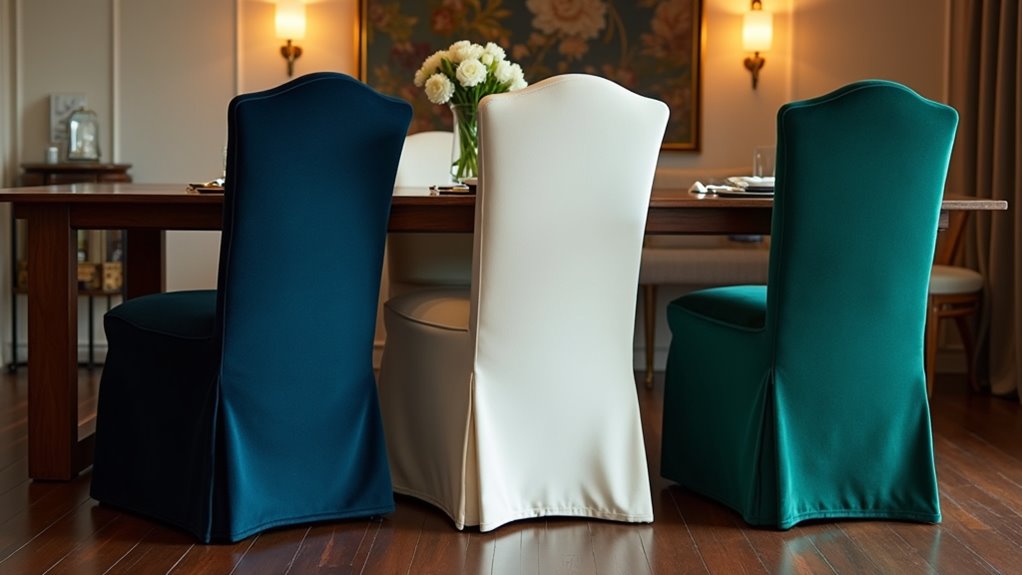 luxurious velvet chair covers