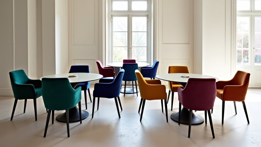 luxurious velvet dining aesthetics