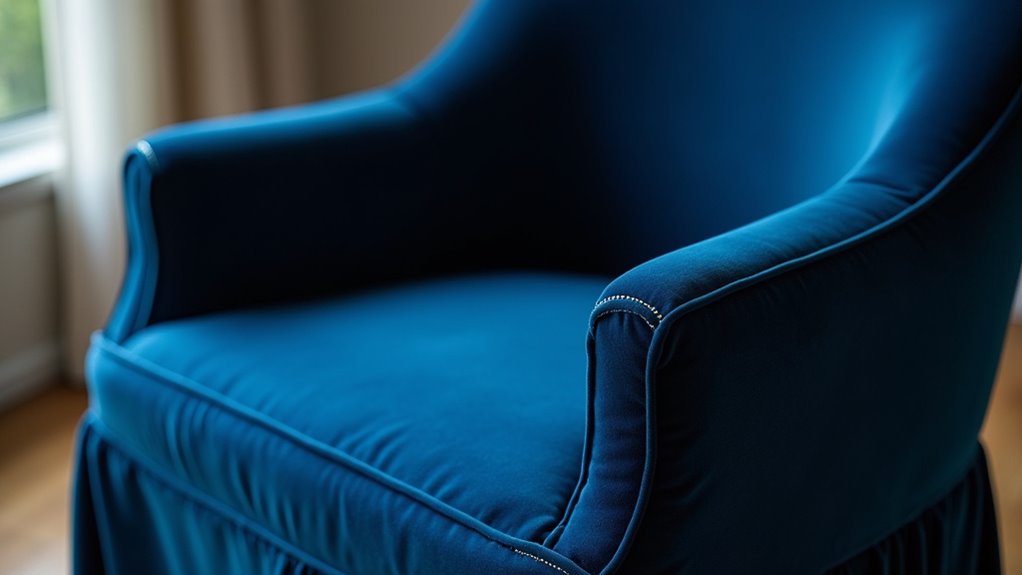 luxurious velvet dining chair