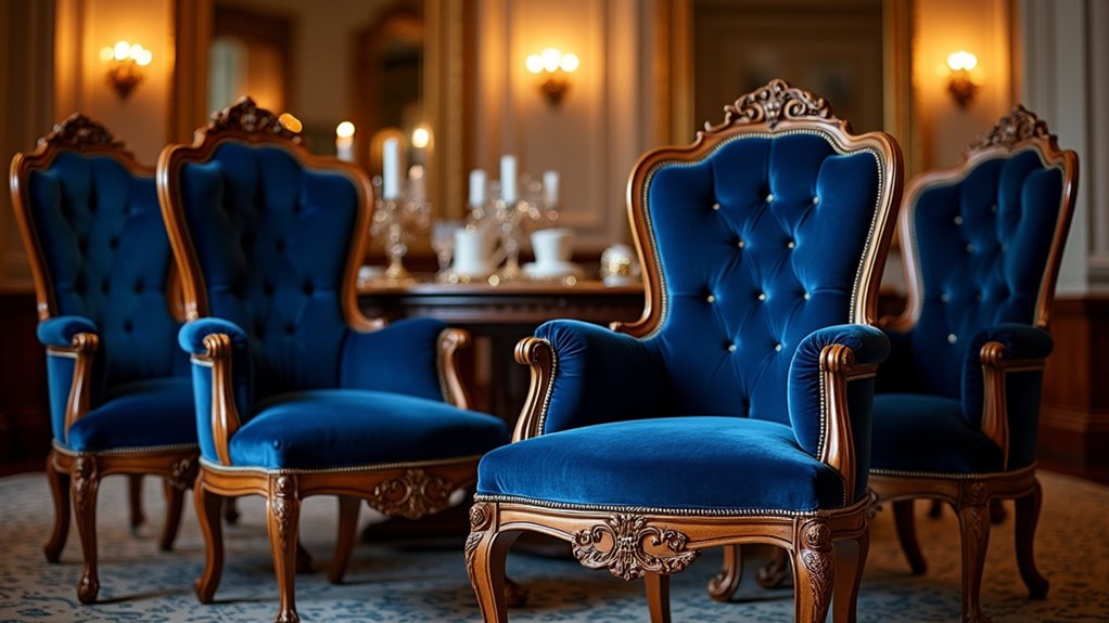 luxurious velvet dining chairs
