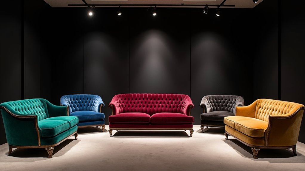 luxurious velvet sofa models