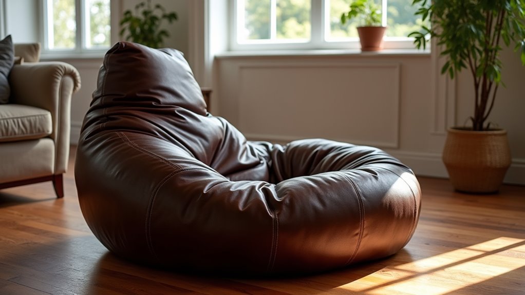 luxury comfort leather bean bag